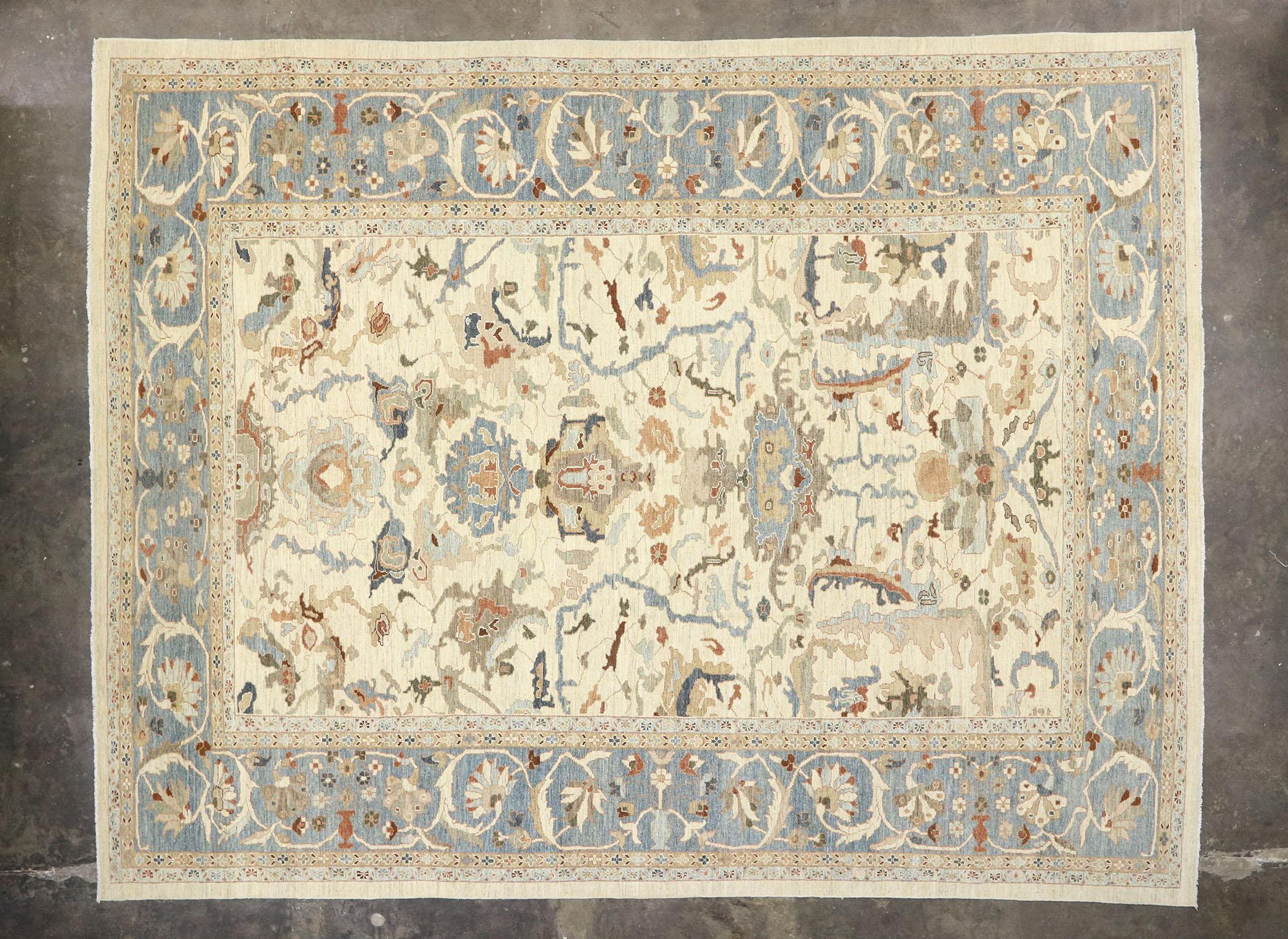 New Contemporary Persian Sultanabad Rug with Modern Transitional Style For Sale 2