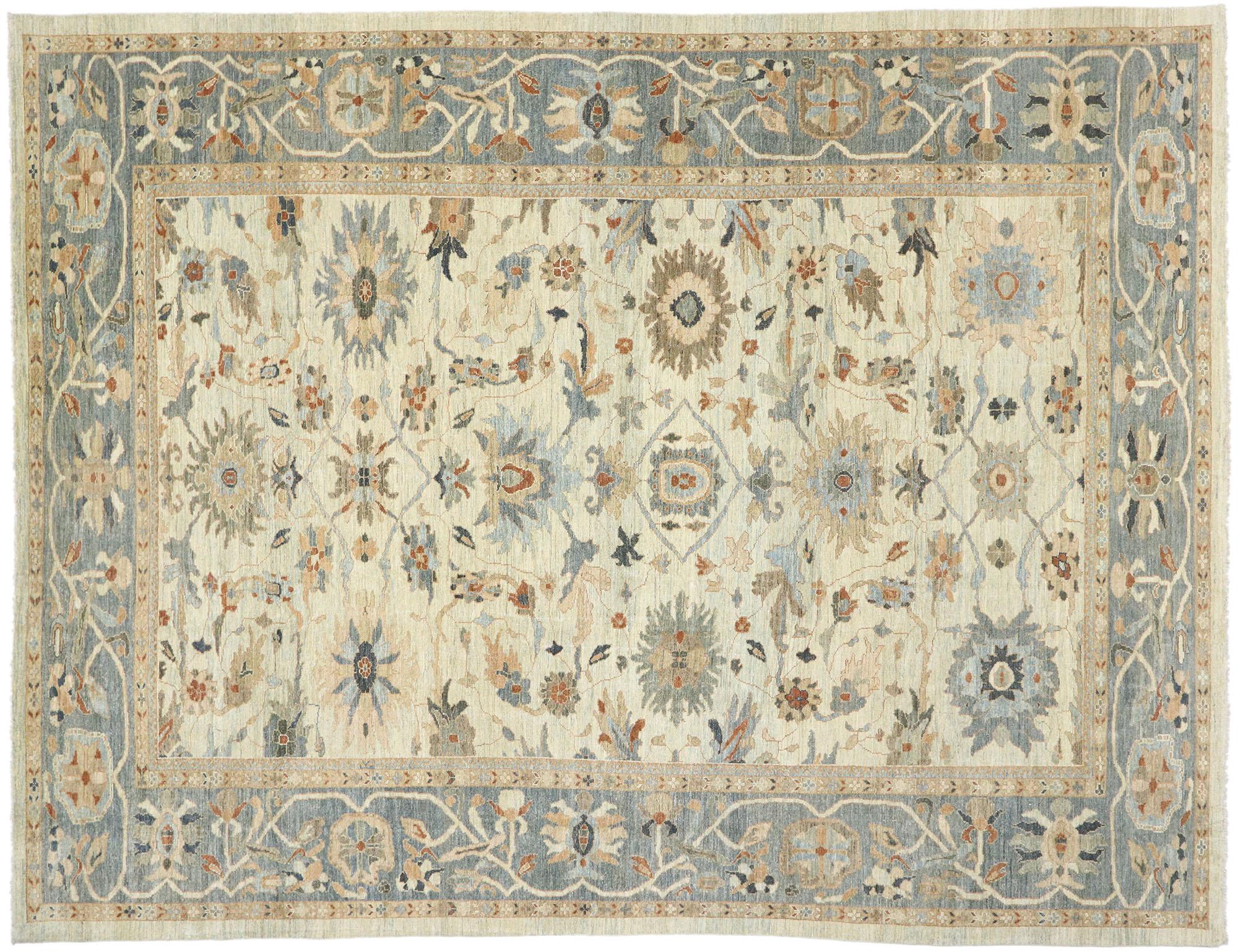 New Contemporary Persian Sultanabad Rug with Modern Transitional Style im Angebot 2