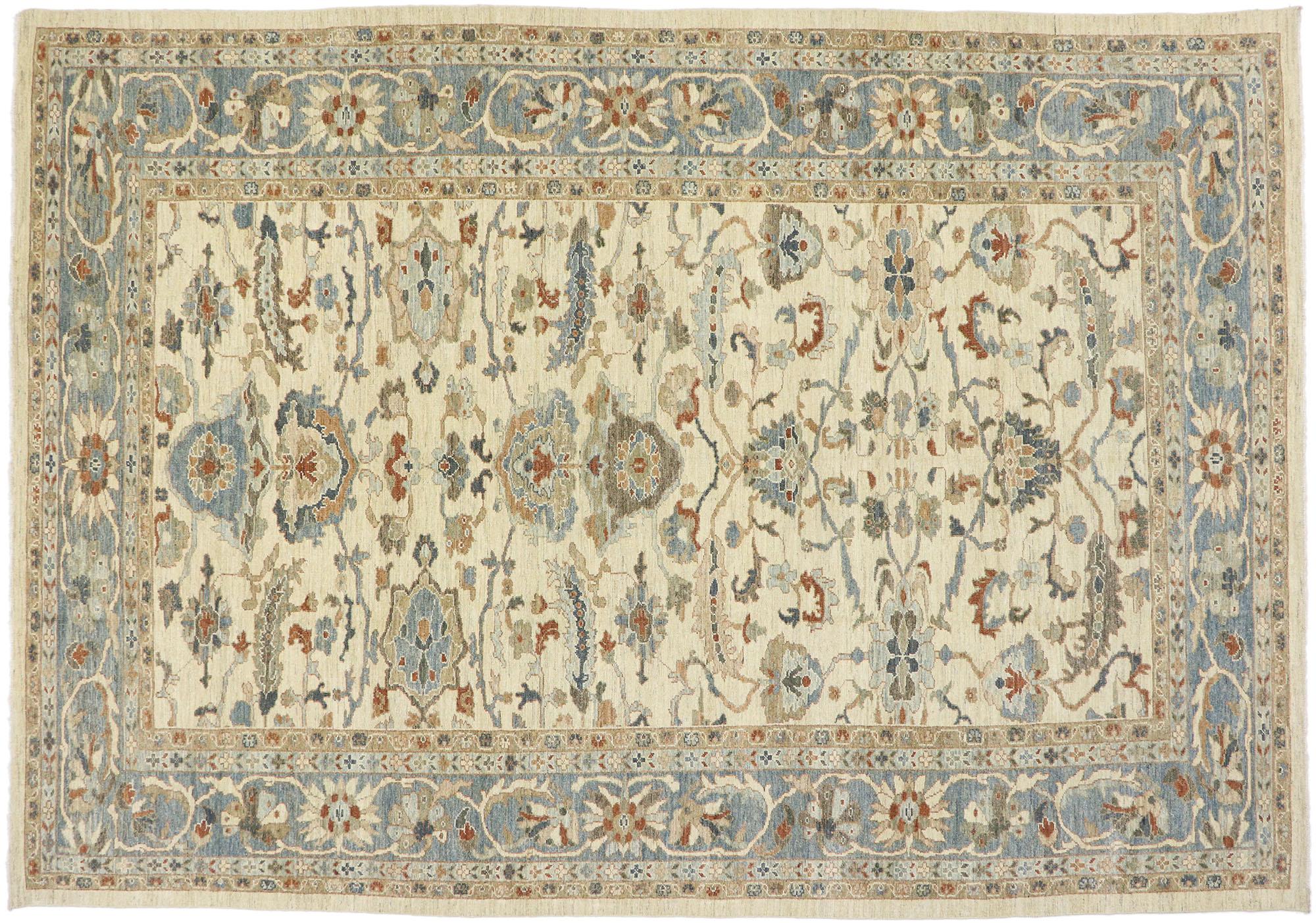 New Contemporary Persian Sultanabad Rug with Modern Transitional Style For Sale 3