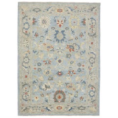 Turkish Persian Sultanabad Rug, Biophilic Design Meets Contemporary Elegance