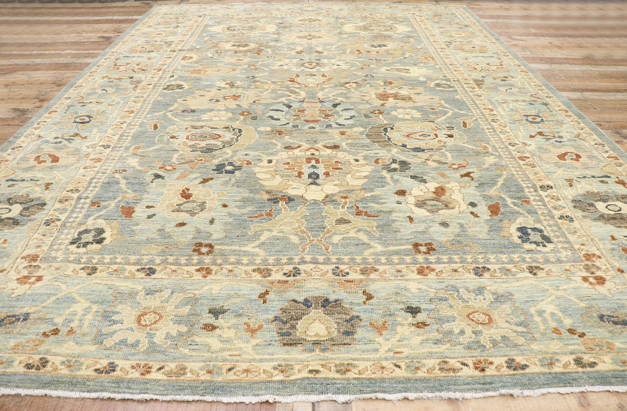 New Contemporary Persian Sultanabad Rug with Transitional Modern Style For Sale 1