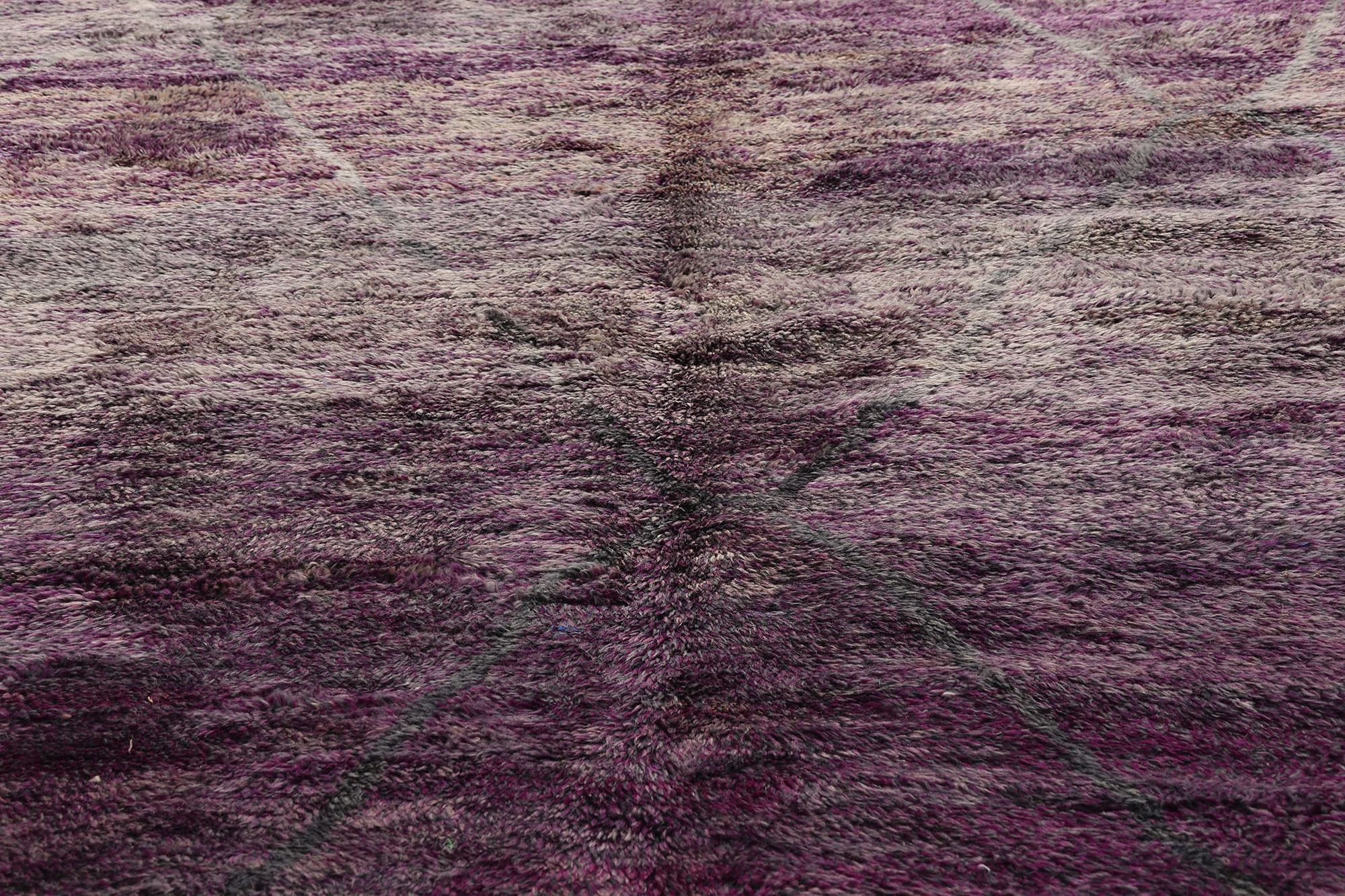Nuovo Tappeto marocchino berbero Beni Mrirt viola contemporaneo, 10'04 x 13'07 in vendita 1