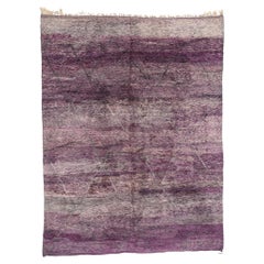 Nuovo Tappeto marocchino berbero Beni Mrirt viola contemporaneo, 10'04 x 13'07