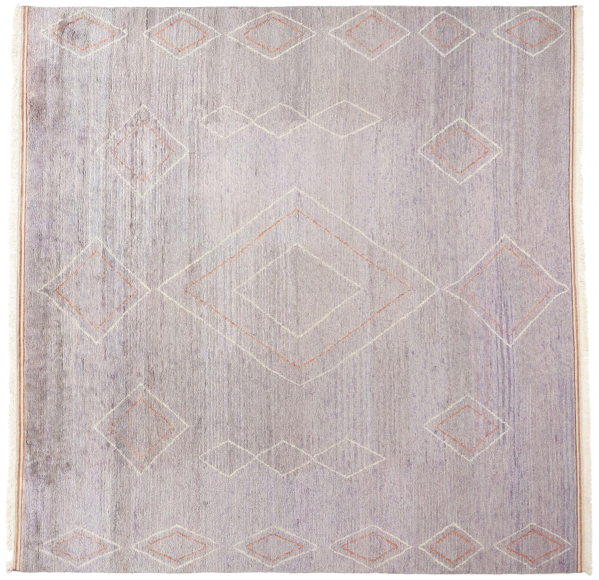 Nuovo tappeto marocchino viola contemporaneo, l'incanto tribale incontra lo stile Boho Chic in vendita 2