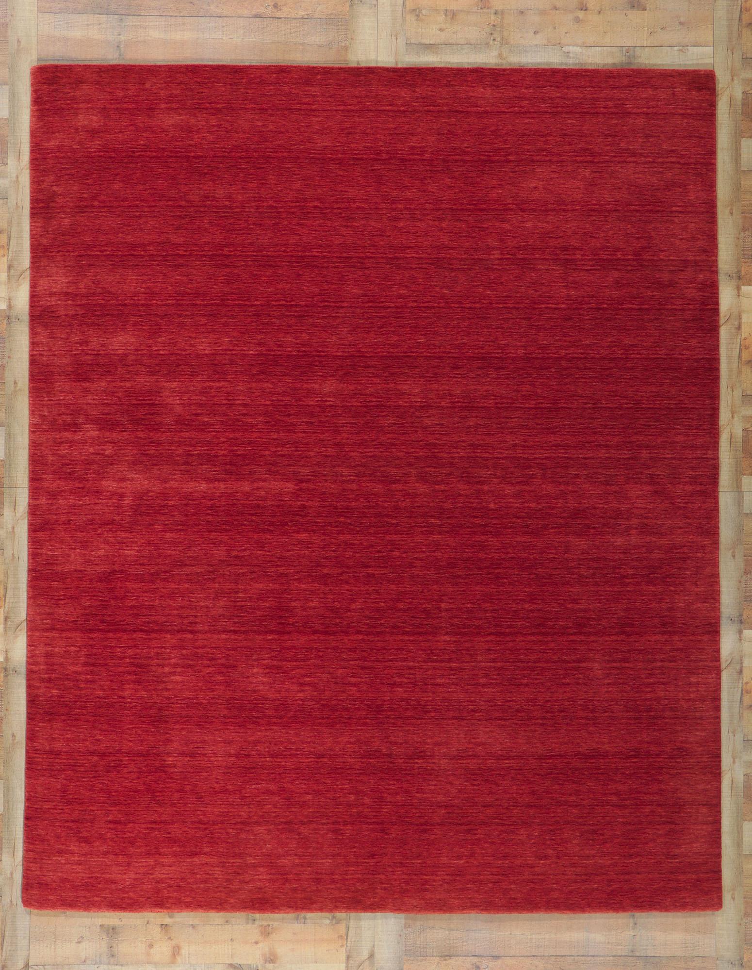 New Contemporary Red Area Rug with Modern Luxe Style In New Condition For Sale In Dallas, TX