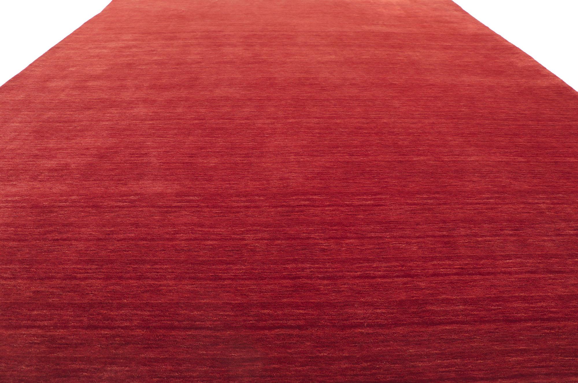 New Contemporary Red Area Rug with Modern Style In New Condition For Sale In Dallas, TX
