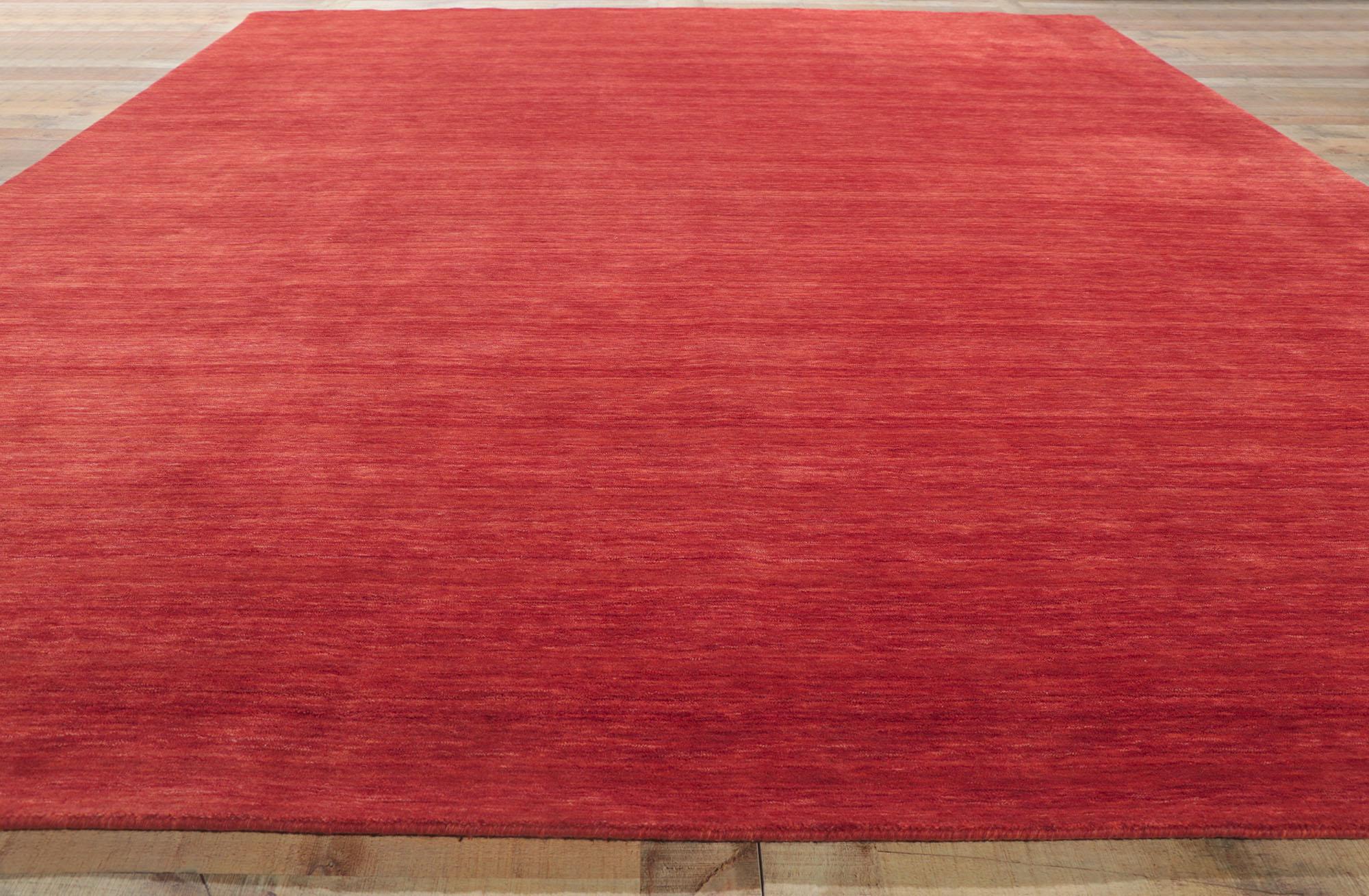 New Contemporary Red Area Rug with Modern Style In New Condition For Sale In Dallas, TX