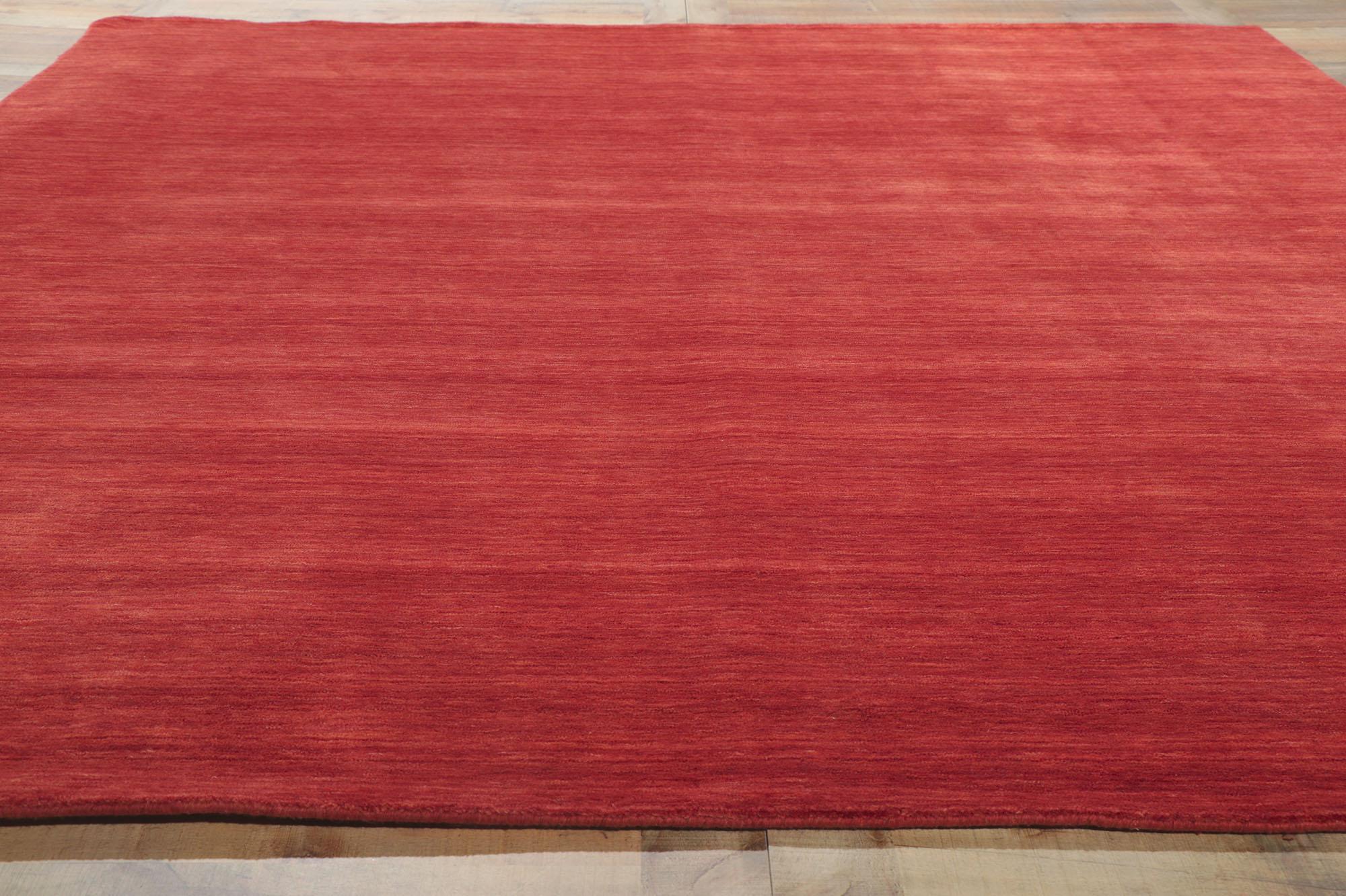 New Contemporary Red Area Rug with Modern Style In New Condition For Sale In Dallas, TX