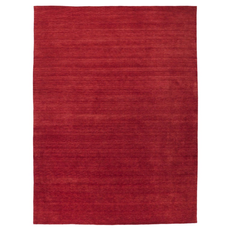 New Contemporary Red Area Rug with Modern Style For Sale at 1stDibs