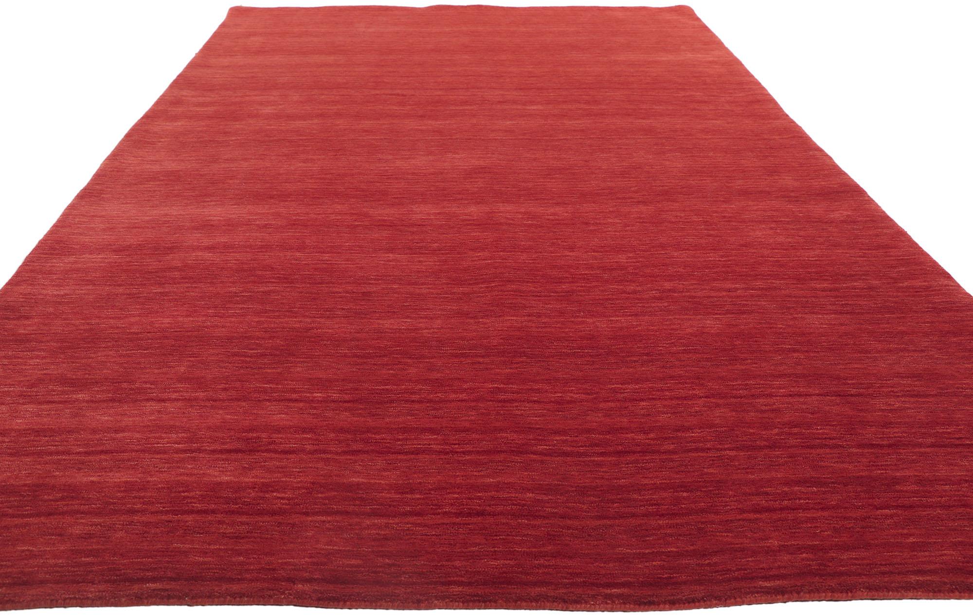 Modern New Contemporary Red Gallery Rug For Sale