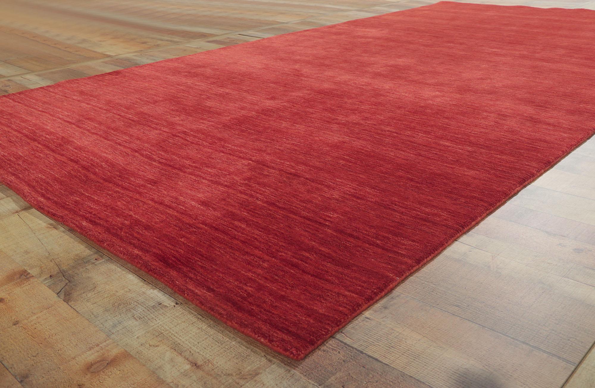 Nueva Alfombra de Galería Contemporánea Roja Lana en venta