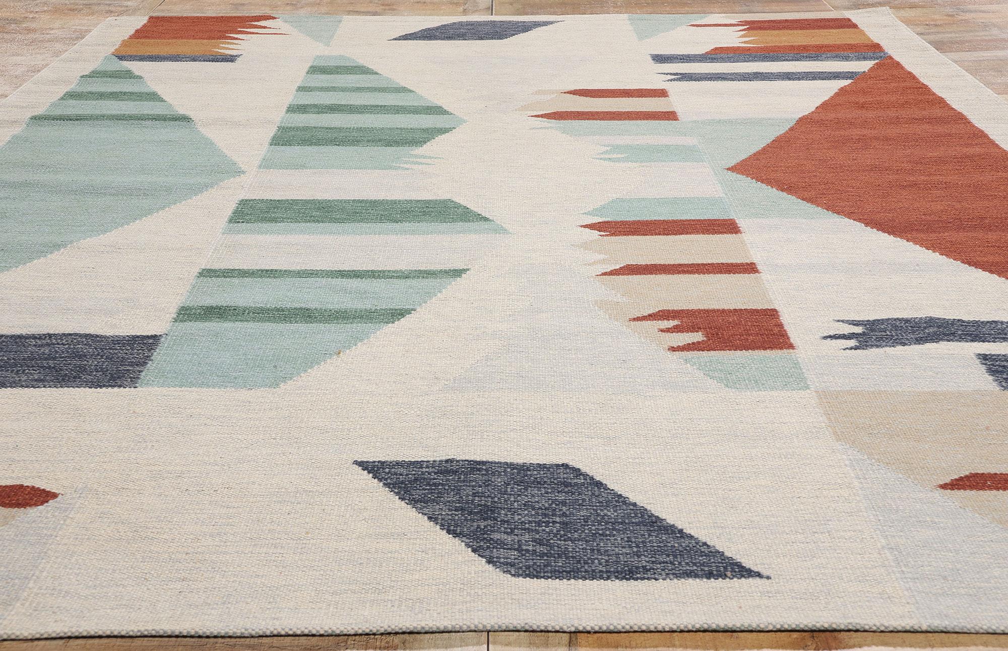 New Contemporary Scandinavian Swedish Inspired Kilim Rug, 09'00 x 12'00 For Sale 1