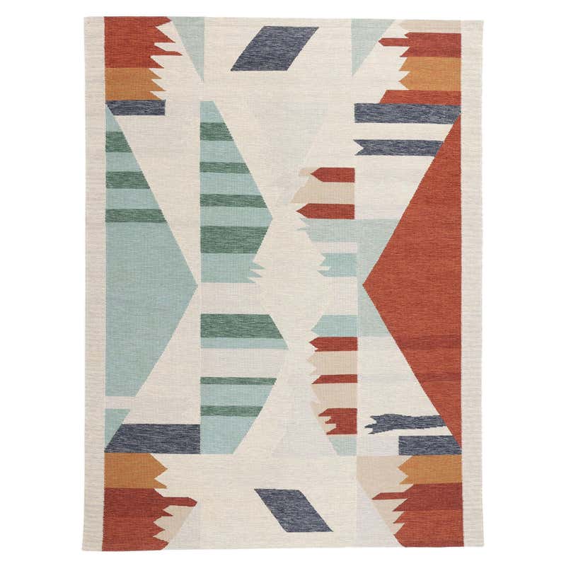 Rug and Kilim’s “High” Scandinavian Style Rug With Geometric Patterns ...