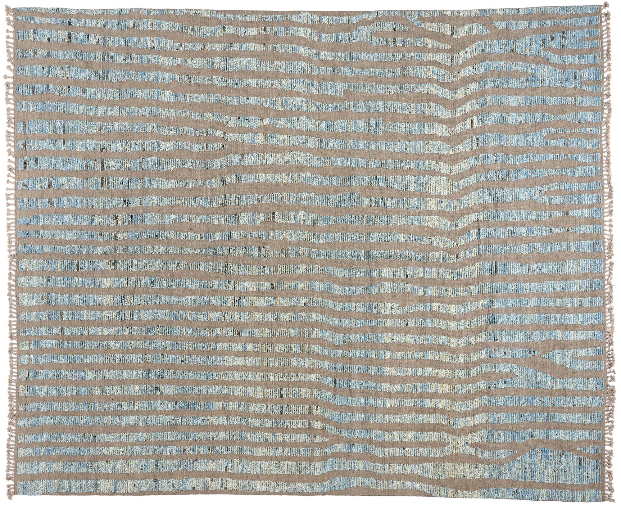 New Contemporary Sculpted Waves Marokkanischer Teppich mit Modernem Stil im Angebot 3