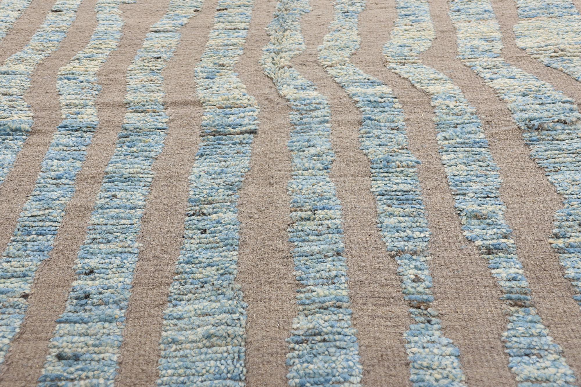 New Contemporary Sculpted Waves Marokkanischer Teppich mit Modernem Stil im Zustand „Neu“ im Angebot in Dallas, TX