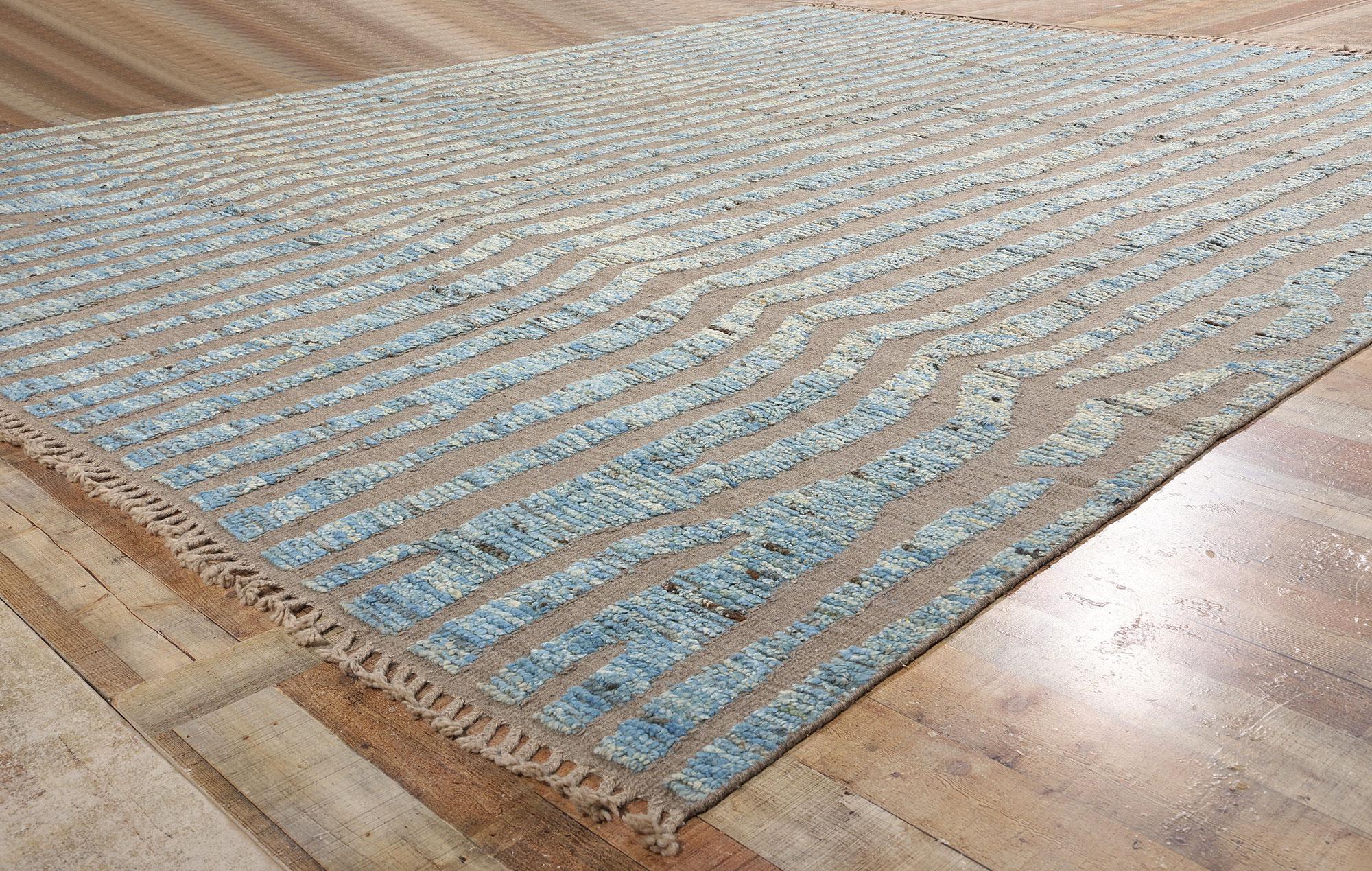 New Contemporary Sculpted Waves Marokkanischer Teppich mit Modernem Stil im Angebot 1