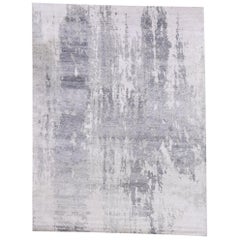 New Contemporary Silk Rug with Abstract Style Inspired by Willem de Kooning
