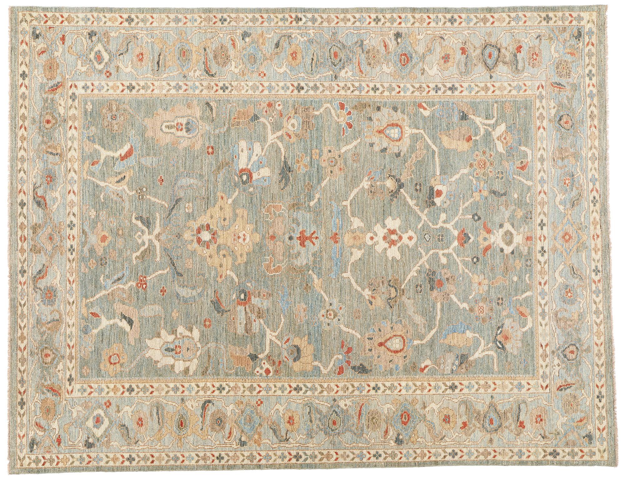 Neuer Contemporary Soft Blue Persian Sultanabad-Teppich im Angebot 2