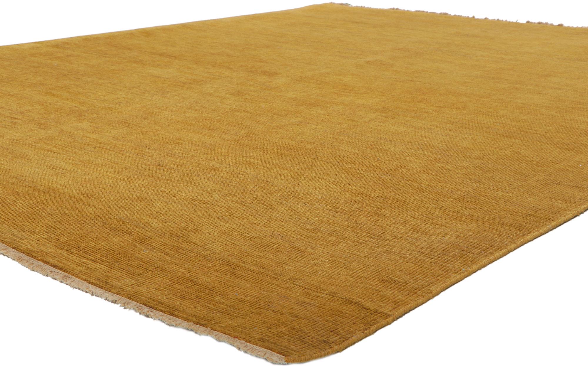 30859 New Contemporary Solid Rug with Modern Tuscan Style 08'00 x 10'00.
Effortless beauty combined with simplicity and modern style, this hand-loom wool contemporary Indian rug provides a feeling of cozy contentment without the clutter. Imbued with