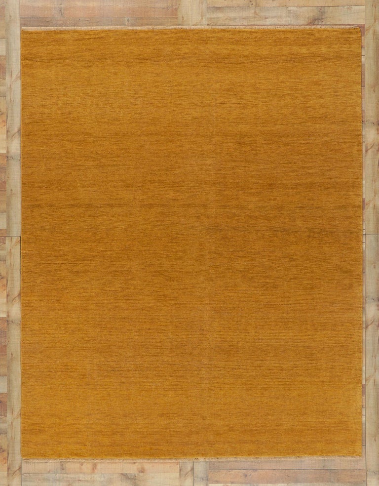 Modern Rug Solid Background New Contemporary Solid Rug with Modern Tuscan Style For Sale at 1stDibs