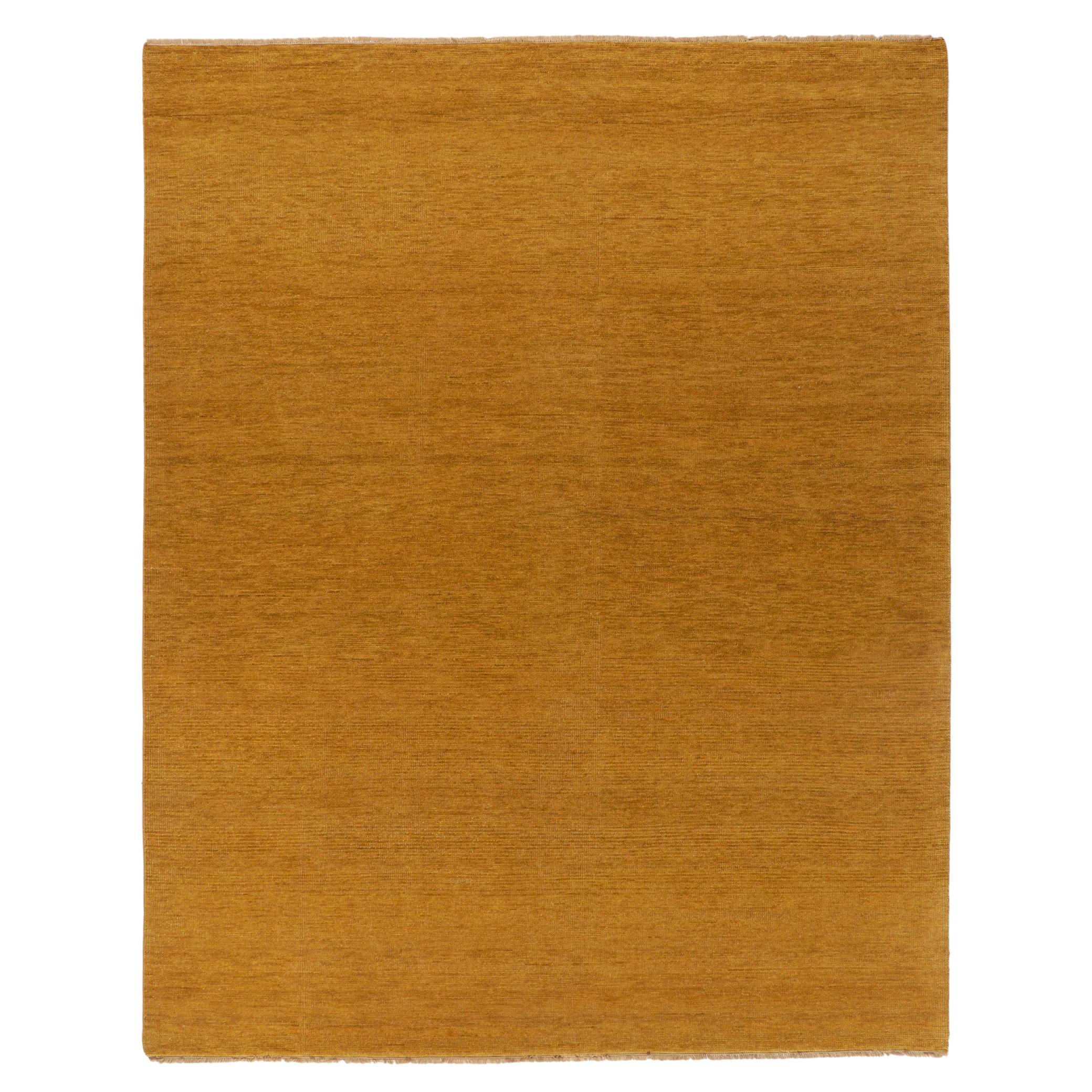 New Contemporary Solid Rug with Modern Tuscan Style  For Sale