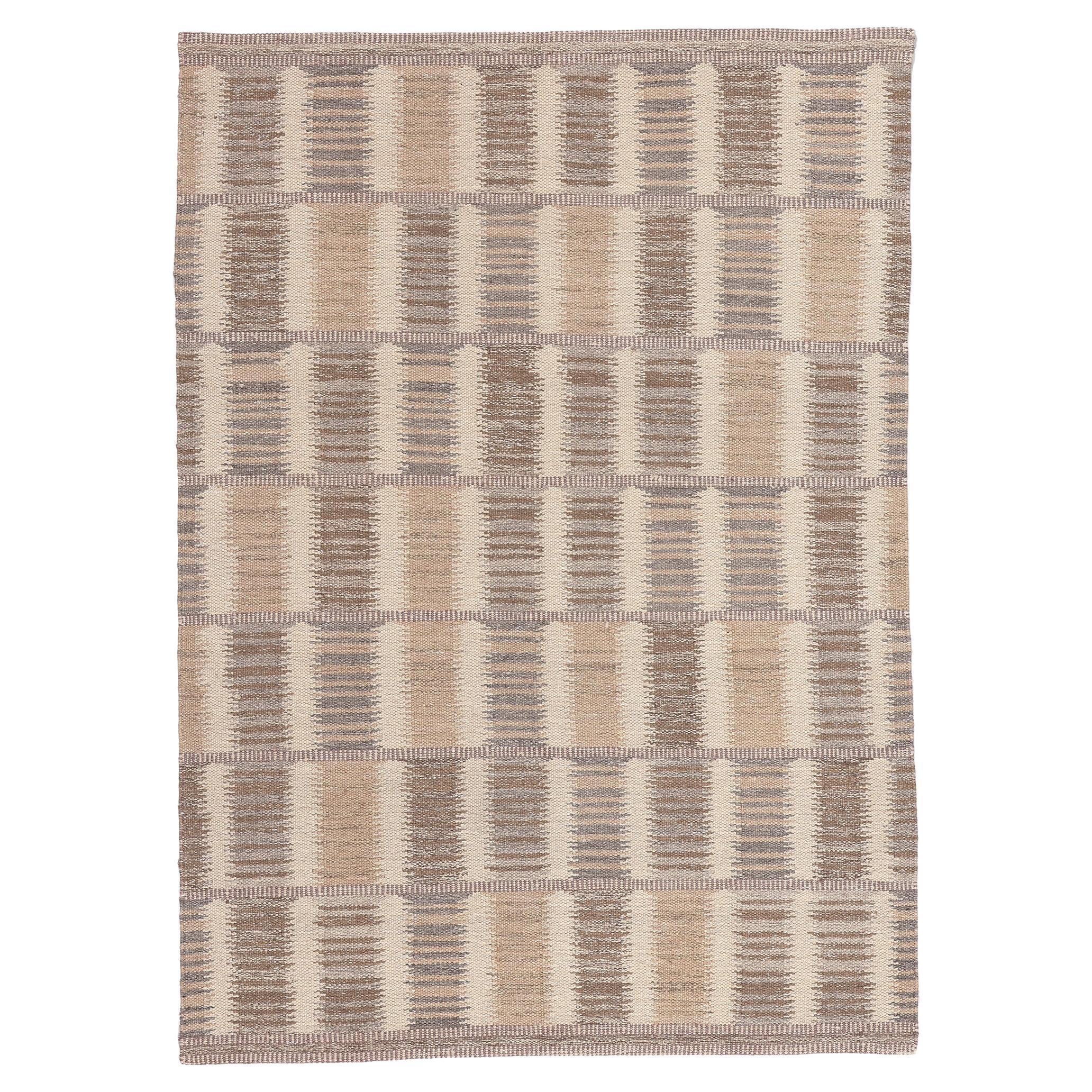 New Scandinavian Swedish Berit Koenig Inspired Kilim Röllakan, 06'04 x 08'09