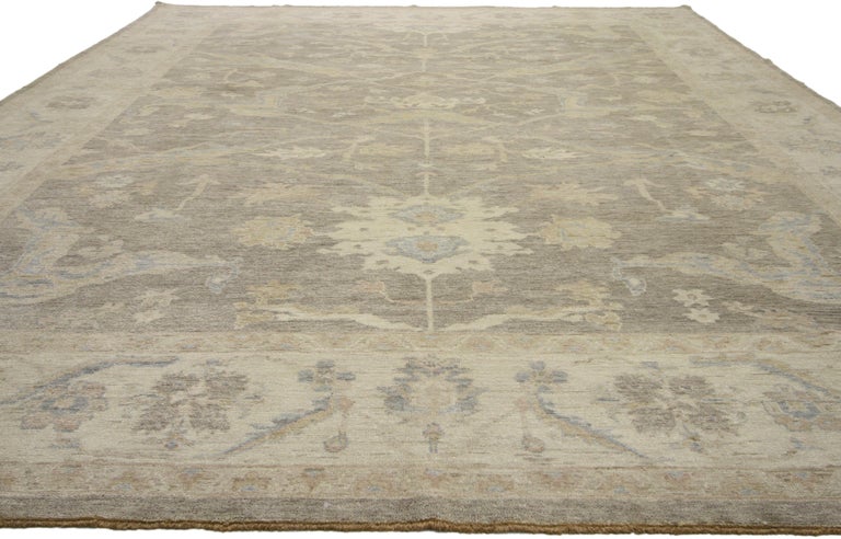 New Contemporary Transitional Area Rug with Oushak Pattern and Modern ...