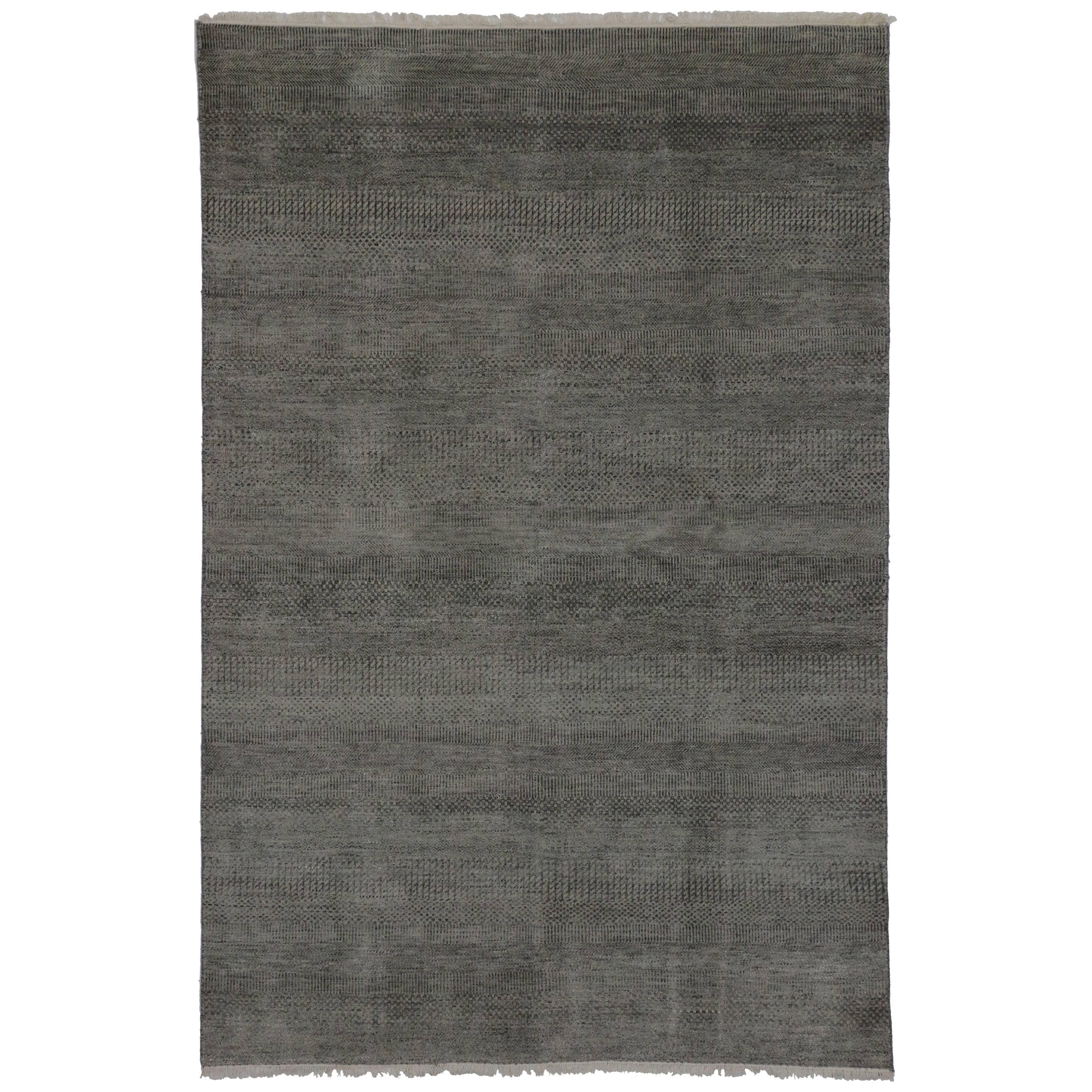 Nuovo Tappeto di transizione grigio contemporaneo con stile internazionale minimalista