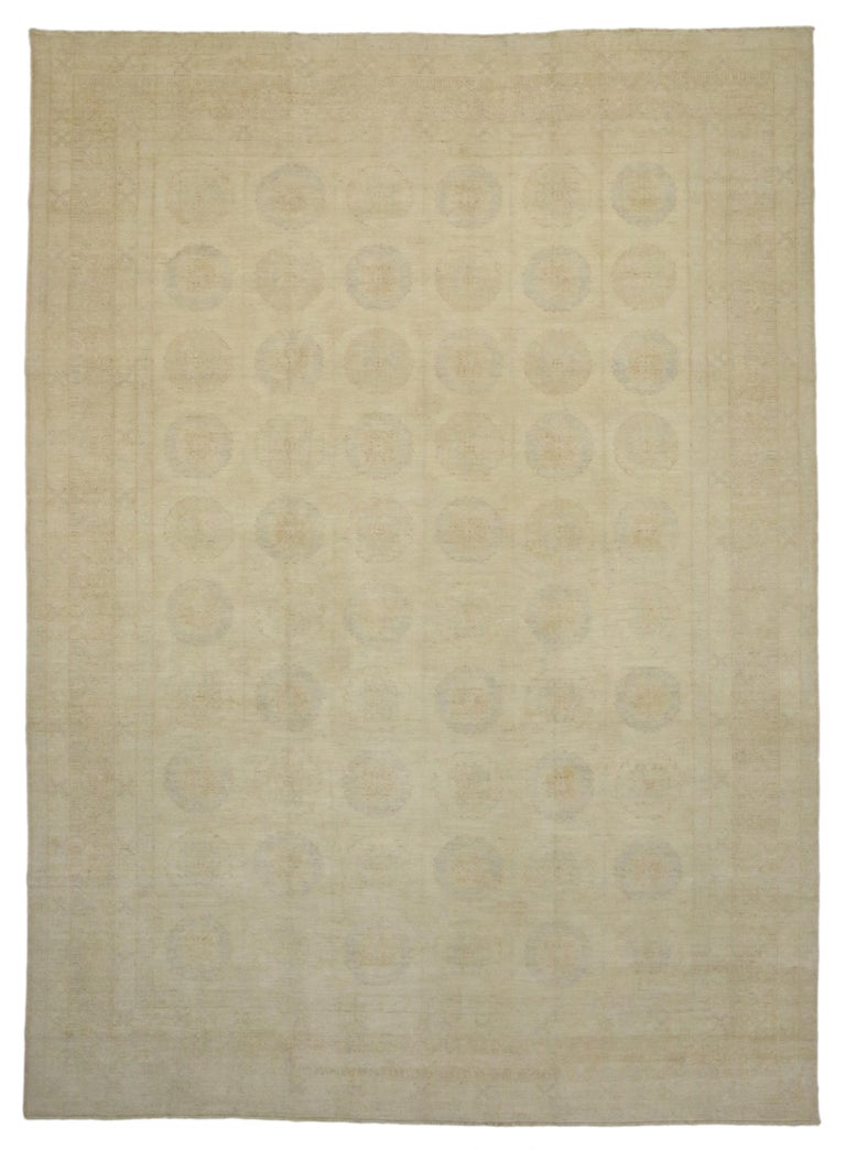 New Contemporary Transitional Khotan Oversized Rug With Colonial Transitional Khotan Oversized Rug
