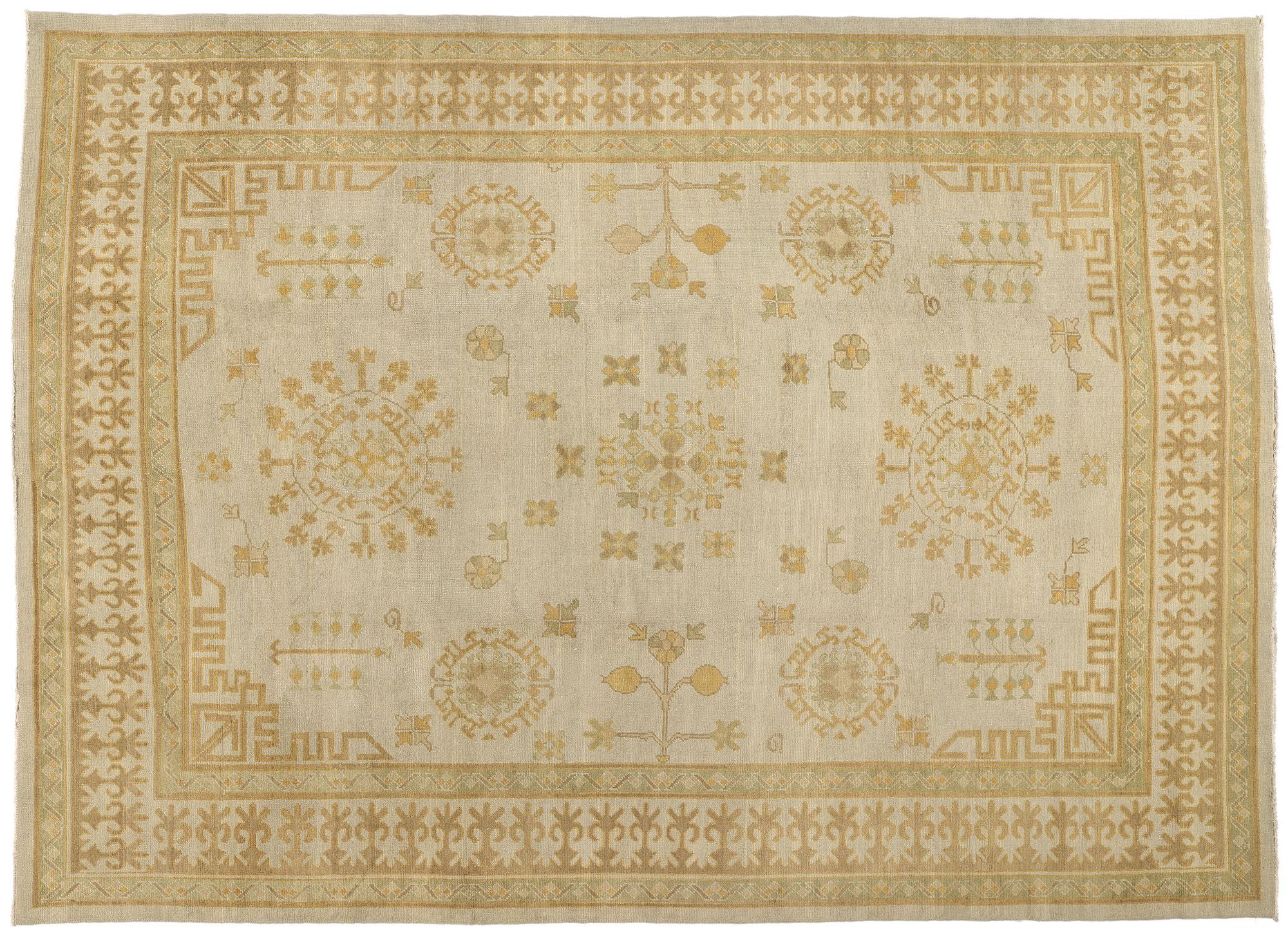 New Contemporary Türkischer Khotan-Teppich, 10'03 x 14'04 im Angebot 4