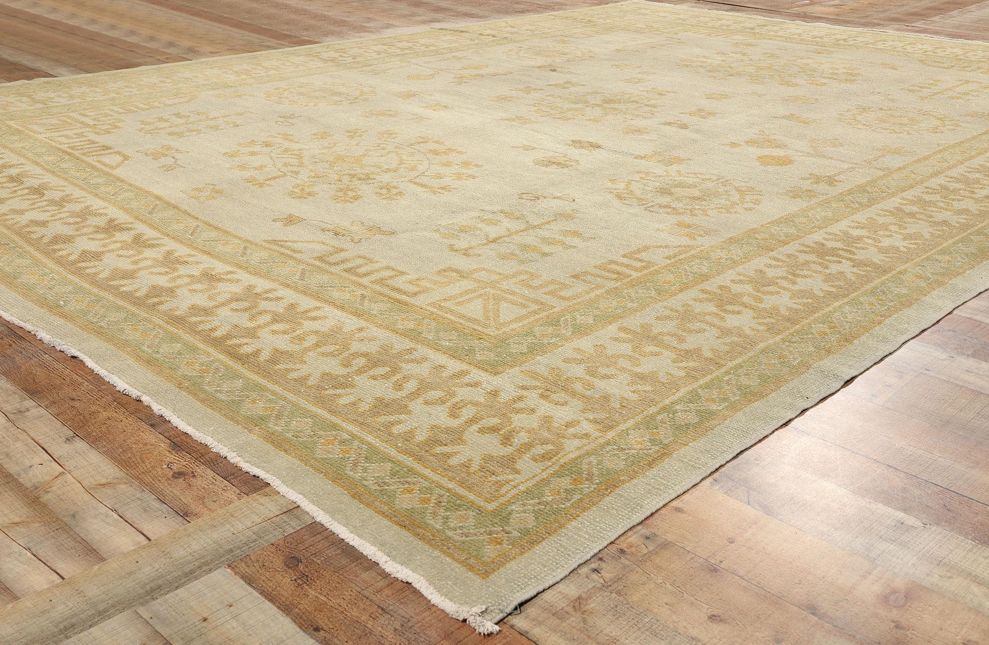 New Contemporary Türkischer Khotan-Teppich, 10'03 x 14'04 im Angebot 1