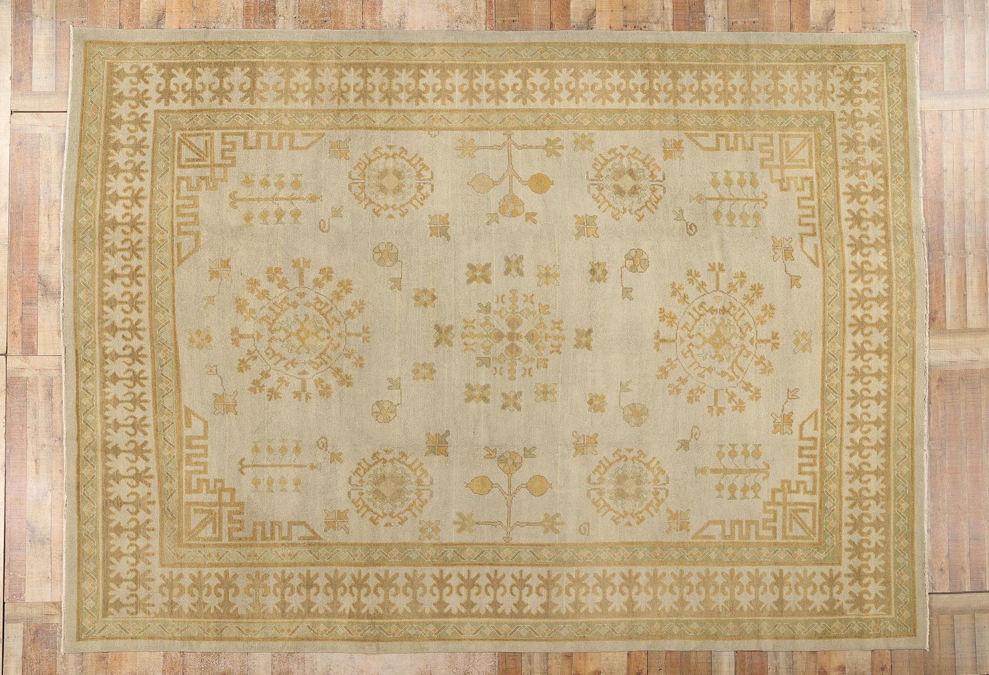 New Contemporary Türkischer Khotan-Teppich, 10'03 x 14'04 im Angebot 3