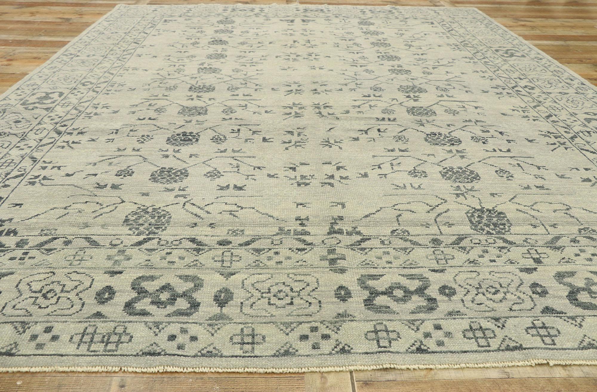 New Contemporary Turkish Khotan Rug with Modern Transitional Style For Sale 2