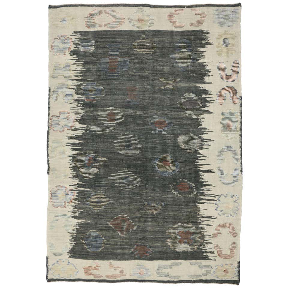 Boho Chic Vintage Turkish Flatweave Kilim Rug with Modern Tribal Style ...