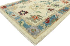 Contemporary Colorful Oushak Rug