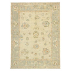 New Contemporary Turkish Oushak Area Rug with Modern French Provincial Style