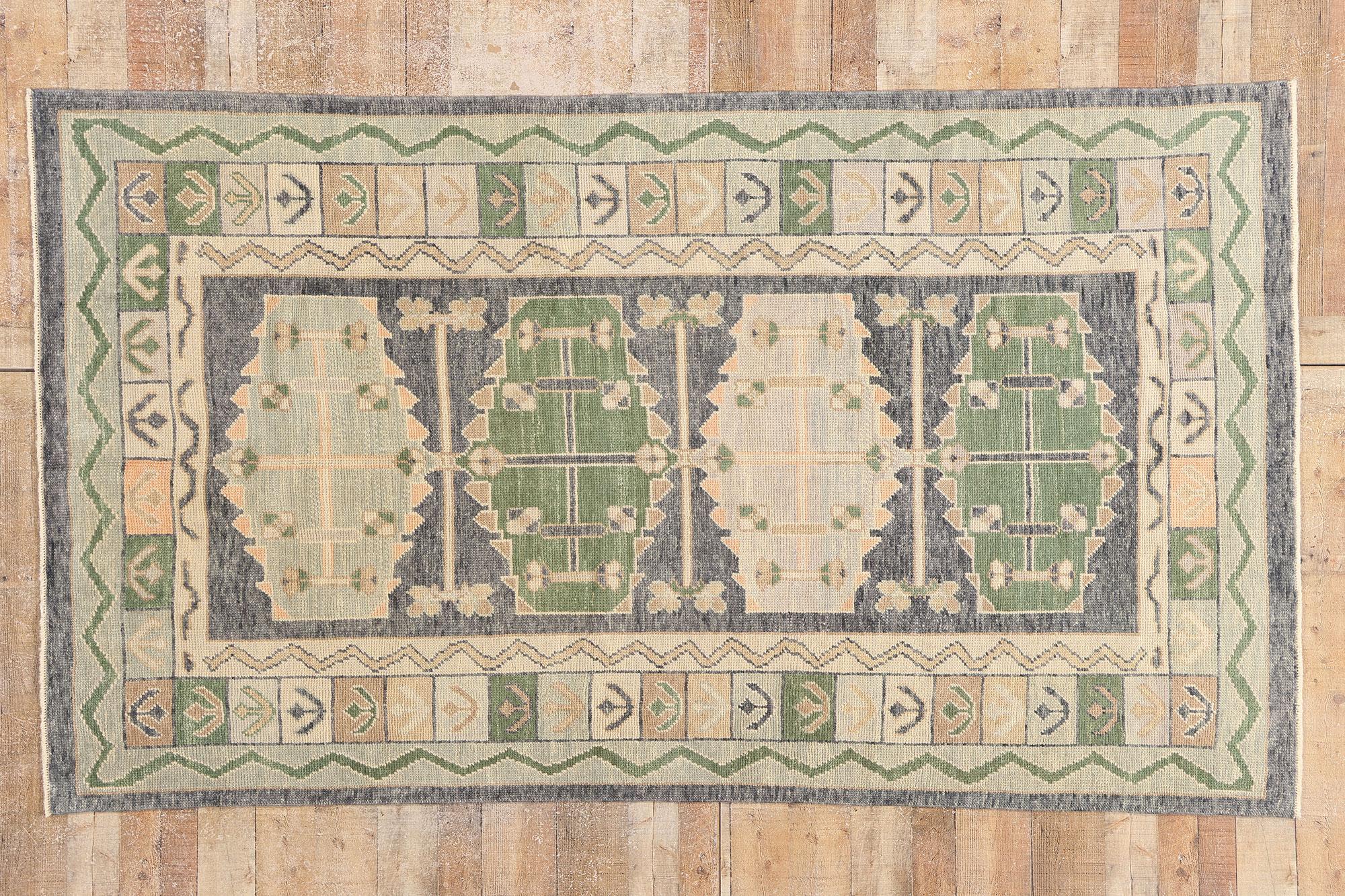 New Contemporary Turkish Oushak Carpet with Modern Style For Sale 4