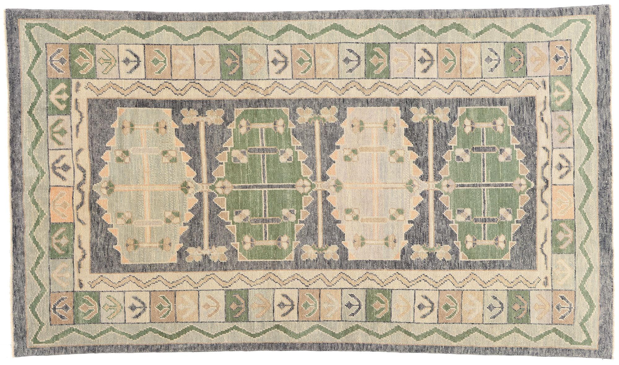 New Contemporary Turkish Oushak Carpet with Modern Style For Sale 5