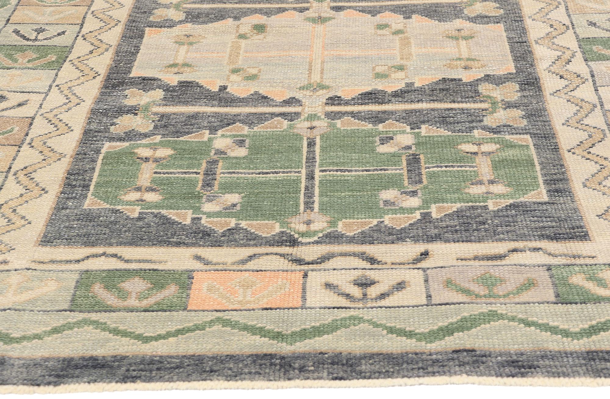 Aesthetic Movement New Contemporary Turkish Oushak Carpet with Modern Style For Sale