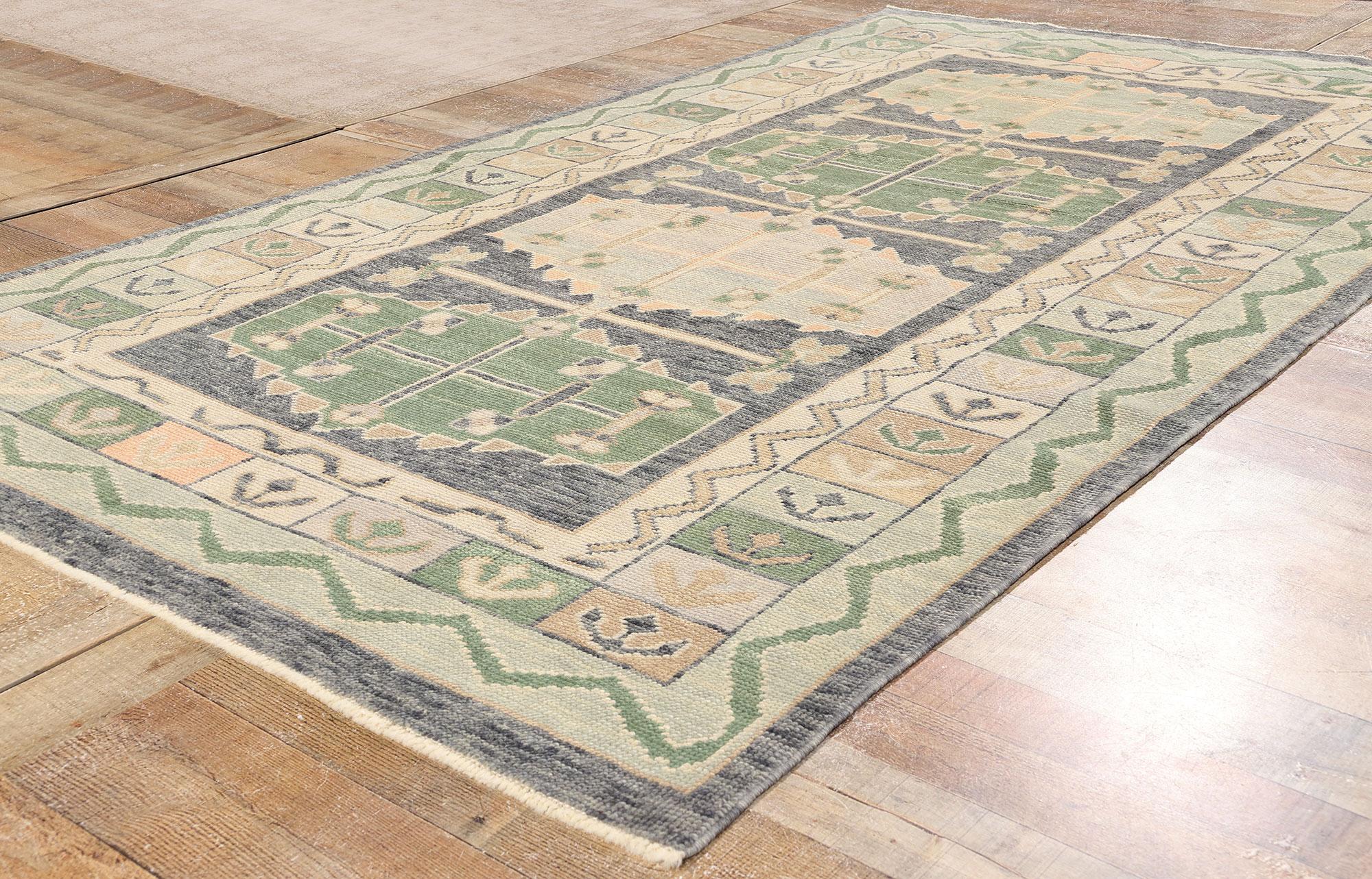 New Contemporary Turkish Oushak Carpet with Modern Style For Sale 1