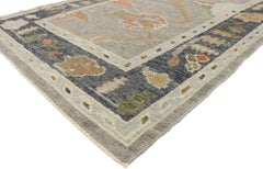 New Contemporary Turkish Oushak Gallery Rug with Modern Style