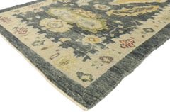 New Contemporary Turkish Oushak Gallery Rug with Modern Style