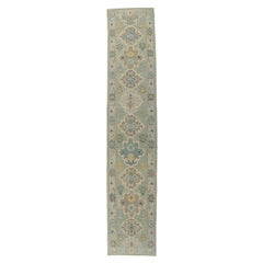 New Contemporary Turkish Oushak Hallway Runner with Modern Style