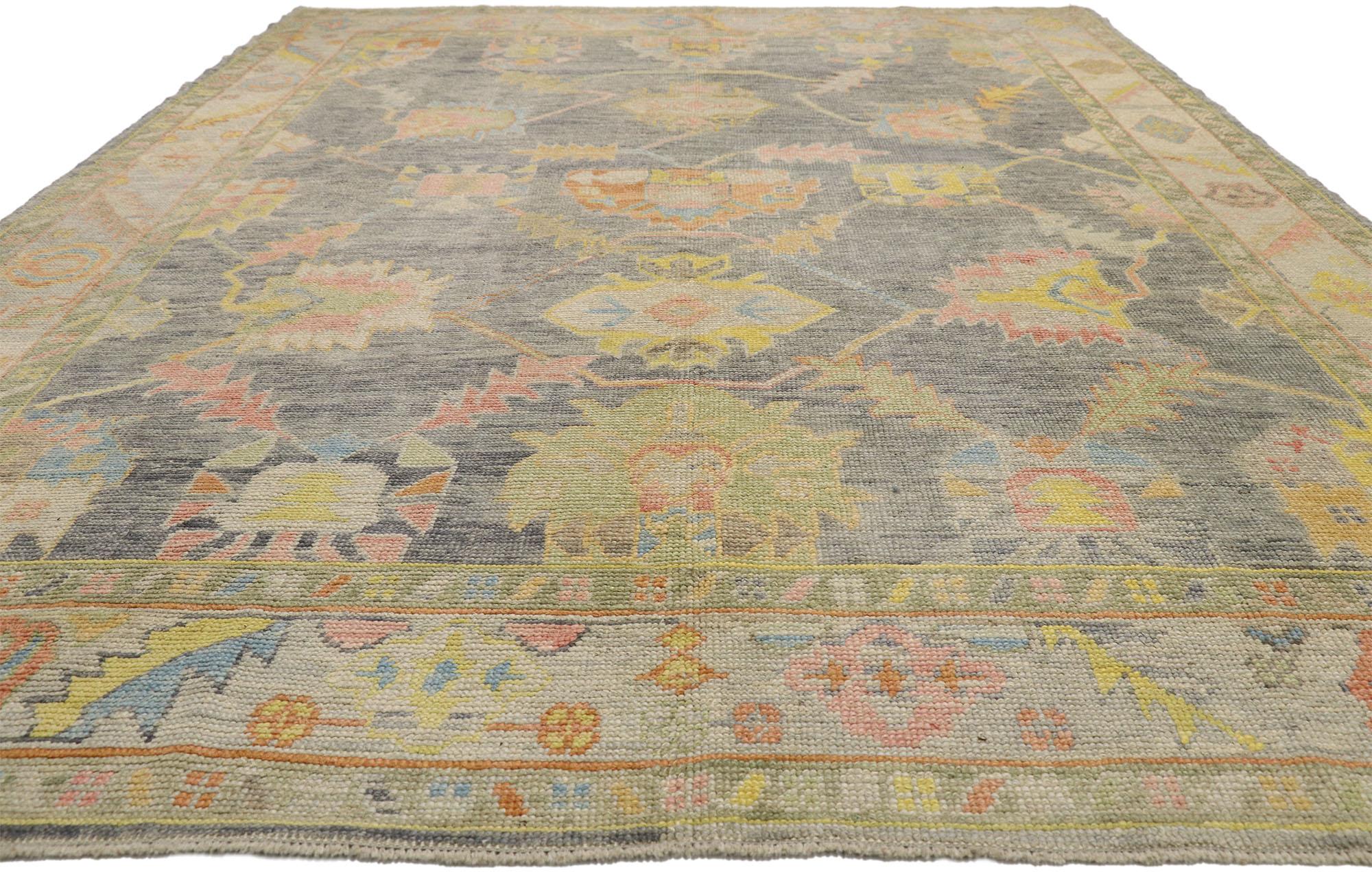 pastel oushak rug