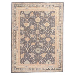 New Contemporary Turkish Oushak Rug with Aesthetic Movement Style