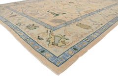 New Contemporary Turkish Oushak Rug with Modern Arts & Crafts Style