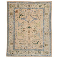 New Contemporary Turkish Oushak Rug with Modern Arts & Crafts Style