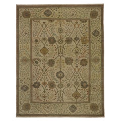 New Contemporary Turkish Oushak Rug with Arts & Crafts Style