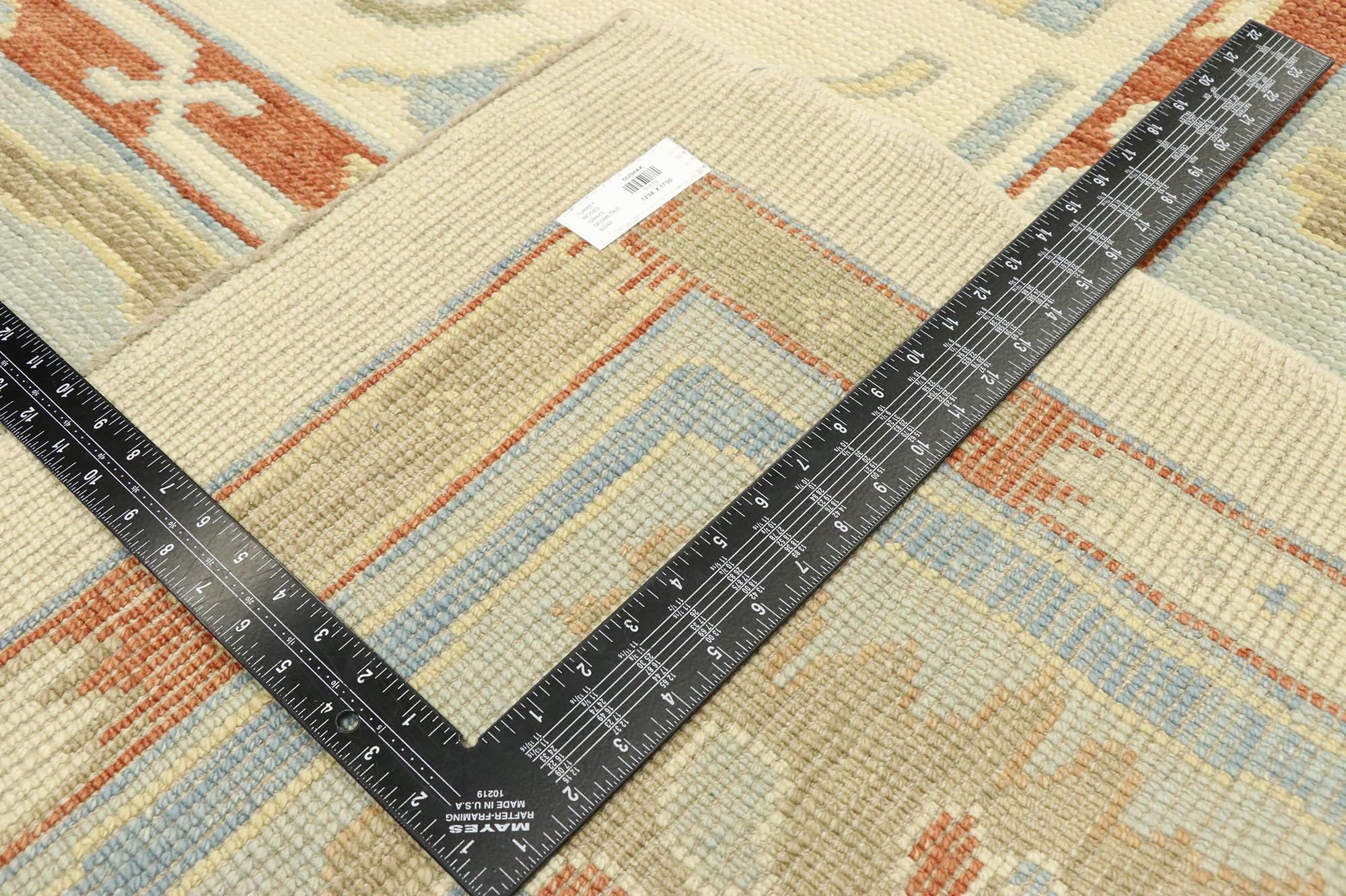 Nueva Alfombra Turca Contemporánea Oushak con Estilo Federal Cape Cod Nantucket en Nuevo estado para la venta en Dallas, TX