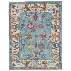 New Contemporary Turkish Oushak Rug with Eclectic Parisian Style
